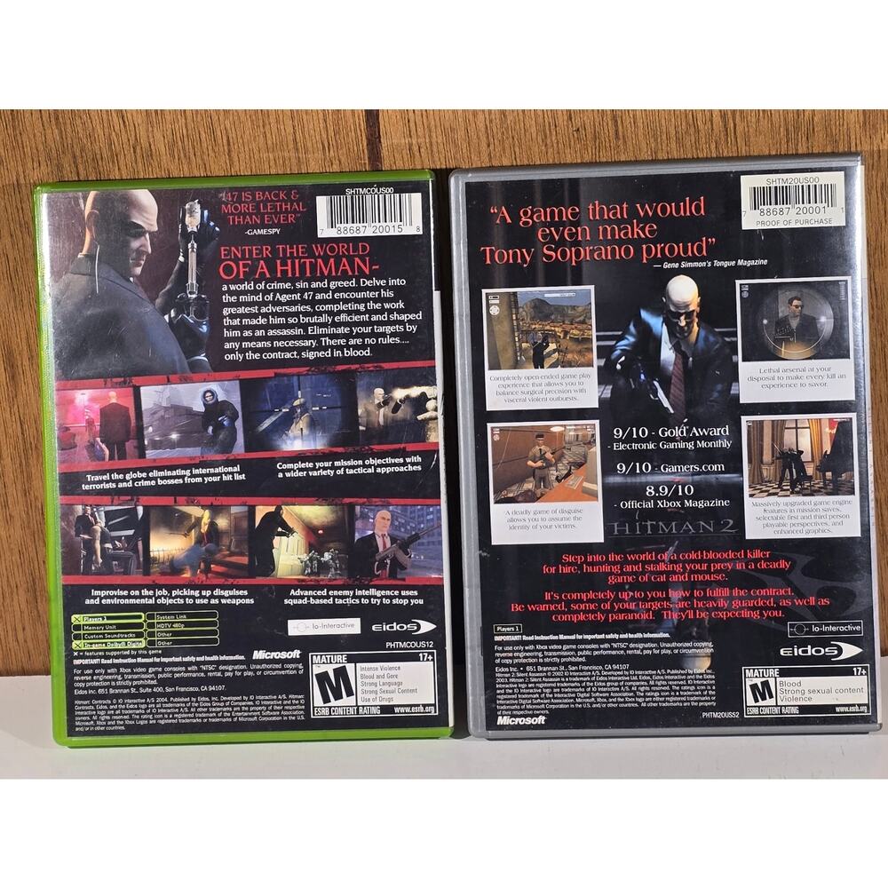 Original Xbox Hitman Contracts & Hitman 2 Silent Assassin CIB Game Lot - Picture 2 of 8